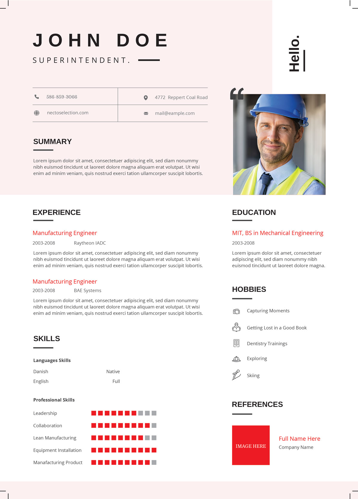 Key Sections of a Winning Construction Superintendent Resume